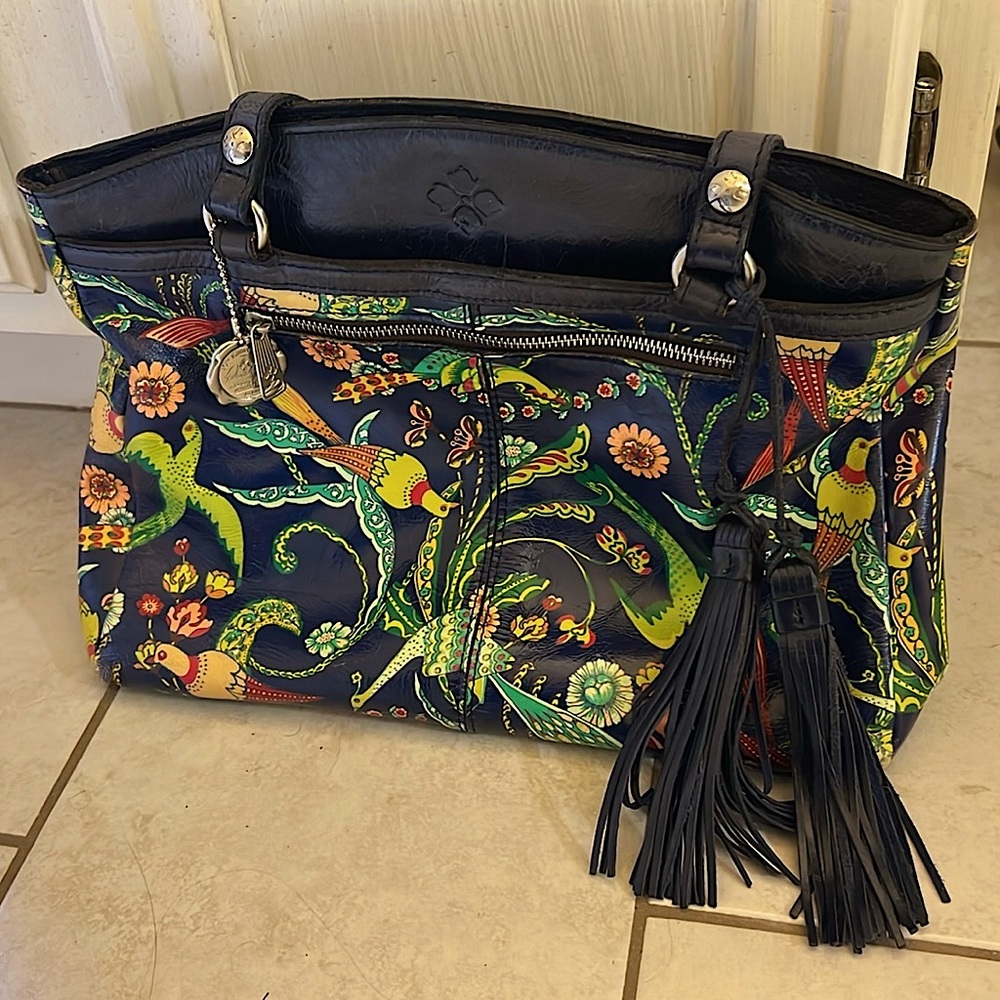 PATRICIA NASH Bird of Paradise Tote Handbag Leather